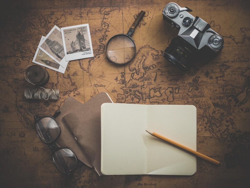 Un'immagine in stile vintage che raffigura come pianificare un viaggio in Egitto