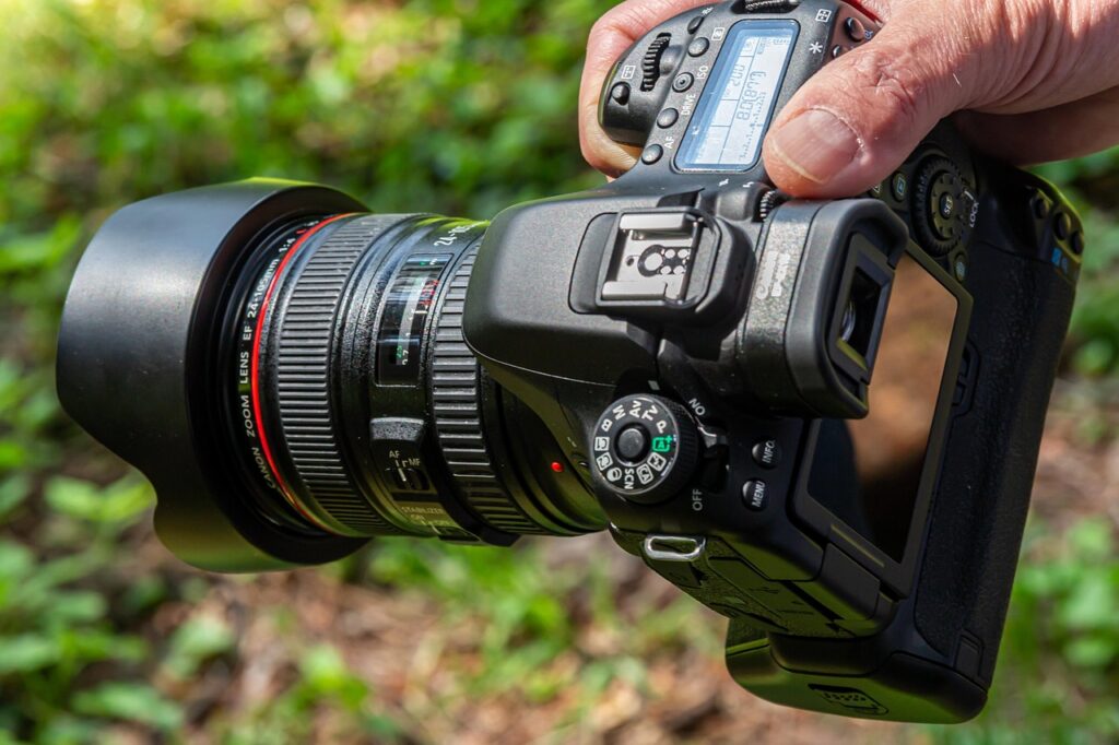 Una macchina fotografica in una giungla